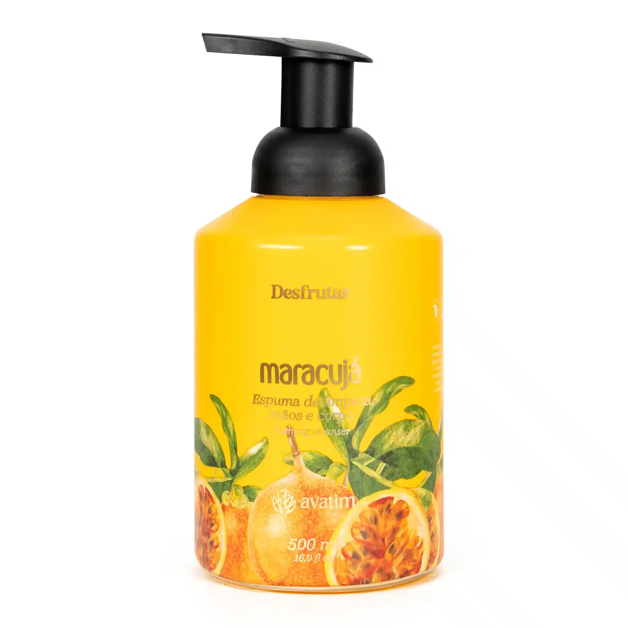 18_28_30_839_desfrutar-maracuja-espuma-de-limpeza Espuma de Limpeza Mãos e Corpo Maracujá 500ml Desfrutar - Image 1